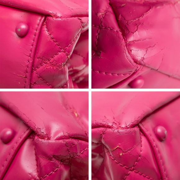 CHANEL Vintage Hot Pink Patent Leather Tote Bag - Picture 9 of 12